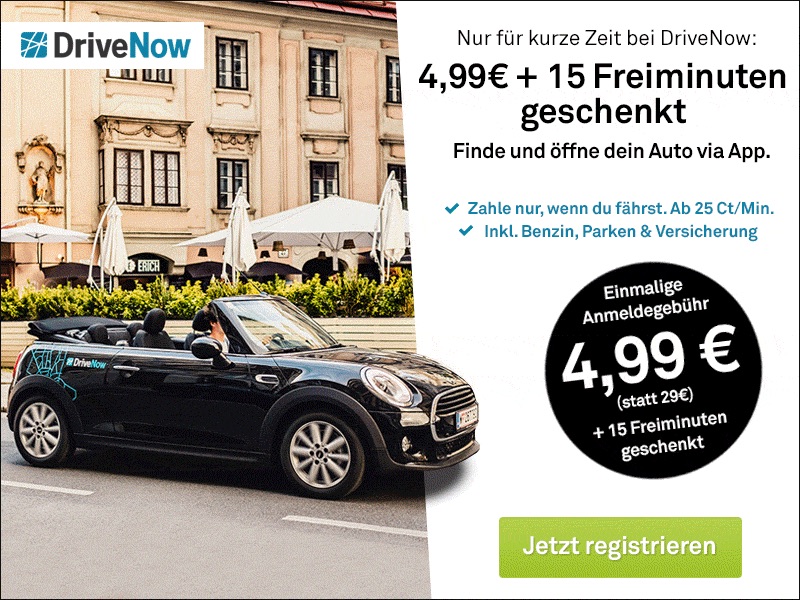 Fruhjahrsaktion 4 99 Eur Anmeldung Bei Drivenow 15 Freiminuten Sharenow Gutschein